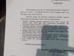 Surat Edaran Bupati Sumenep Larang Berjualan di Bulan Puasa