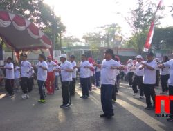 Olahraga Bersama Anti Rusuh, Kapolres Sampang Ajak Masyarakat Jaga Keamanan