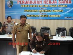 Selamatkan Aset Negara, Bupati Sampang Teken MoU dengan Kajari