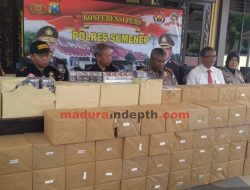 Ribuan Rokok Ilegal Disita Polres Sumenep