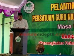 Pergunu Sampang Dilantik, Slamet Junaidi: Tidak Ada Orang Sukses Tanpa Guru