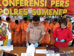 Enam Kasus Dengan Sembilan Tersangka, Polres Sumenep Berikan Hadiah Timah Panas