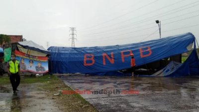 Posko Covid-19 Kabupaten Sampang Diterjang Angin Kencang