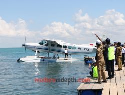 Pertama Kali, Pesawat Amphibi Travira Air Uji Coba Penerbangan Seaplane ke Pulau Gili Iyang