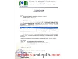 Perumda Air Minum Trunojoyo Sampang Layangkan SE Pemberitahuan Perbaikan Alat Pendistribusian Air di Sokobanah Daya