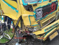 Tabrakan Truk VS Motor di Sampang, Satu Orang Gegar Otak