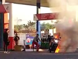 Sepeda Motor Terbakar Saat Isi BBM di SPBU Bancelok, Ini Penyebabnya