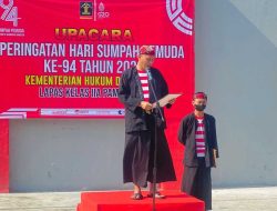 Ragam Pakaian Adat Warnai Upacara Sumpah Pemuda di Lapas Kelas IIA Pamekasan