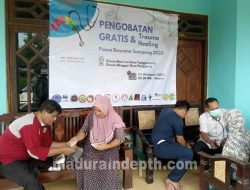 Hari Kedua, Relawan Lanjut Berikan Pengobatan Gratis Pasca Banjir Sampang