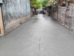 Pembangunan Jalan Rabat Beton Termin I 2023 di Desa Pulau Mandangin Tuntas Dikerjakan