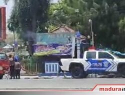 Pos Pantau Polisi di Monumen Trunojoyo Terbakar, Api Berhasil Dipadamkan