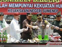 Kejari Sumenep Musnahkan Barang Bukti Narkoba, Miras, Hingga Rokok Ilegal