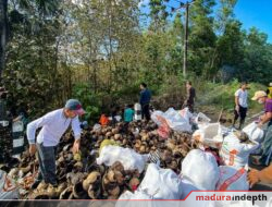 Sambut Bulan Kemerdekaan, Pemdes Batang-batang Laok dan GP Ansor Gelar Aksi Bersih Sampah