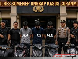 Tiga Pelaku Curanmor Dibekuk, Polres Sumenep Ungkap Aksi di Tiga Lokasi