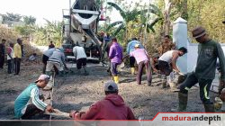 Swadaya Warga Tanggumong Meluas, Jalan Rabat Beton Dibangun di Dusun Pliyang