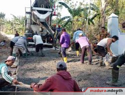 Swadaya Warga Tanggumong Meluas, Jalan Rabat Beton Dibangun di Dusun Pliyang